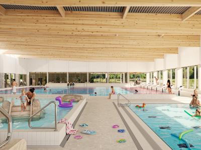   Conceptbeeld toekomstige zwembad sportsite De Ponte